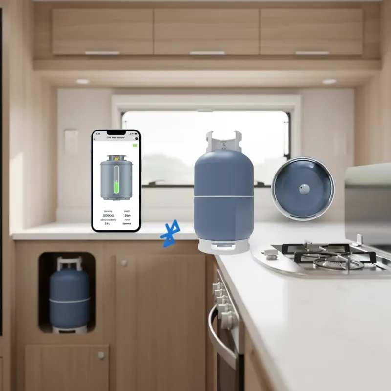 Smart LPG2412-BT  Waterproof Ultrasonic Transmitter LPG Propane Tank Gas Cylinder Level Sensor with APP Monitoring
