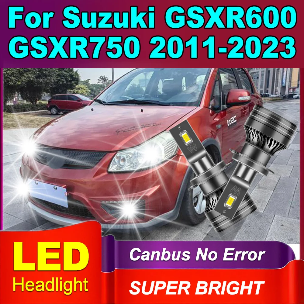 

120 Вт H7 Автомобильная фара 6000K Белая 20000LM Светодиодная фара Canbus без ошибок Светодиодная фара 12 В для Suzuki GSXR600 GSXR750 2011-2023