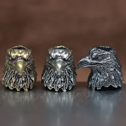 Eagle Head Sculpture Brass Knife Beads EDC Outdoor DIY Paracord Woven Bracelets Accessories Survival Flashlight Lanyard Pendants