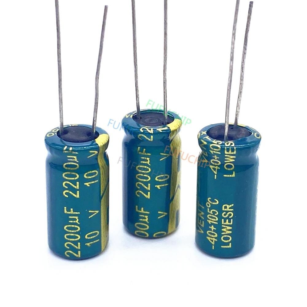 6pcs/lot 10V 2200UF Aluminum Electrolytic Capacitor Size 10X20mm 2200UF 10V 20%