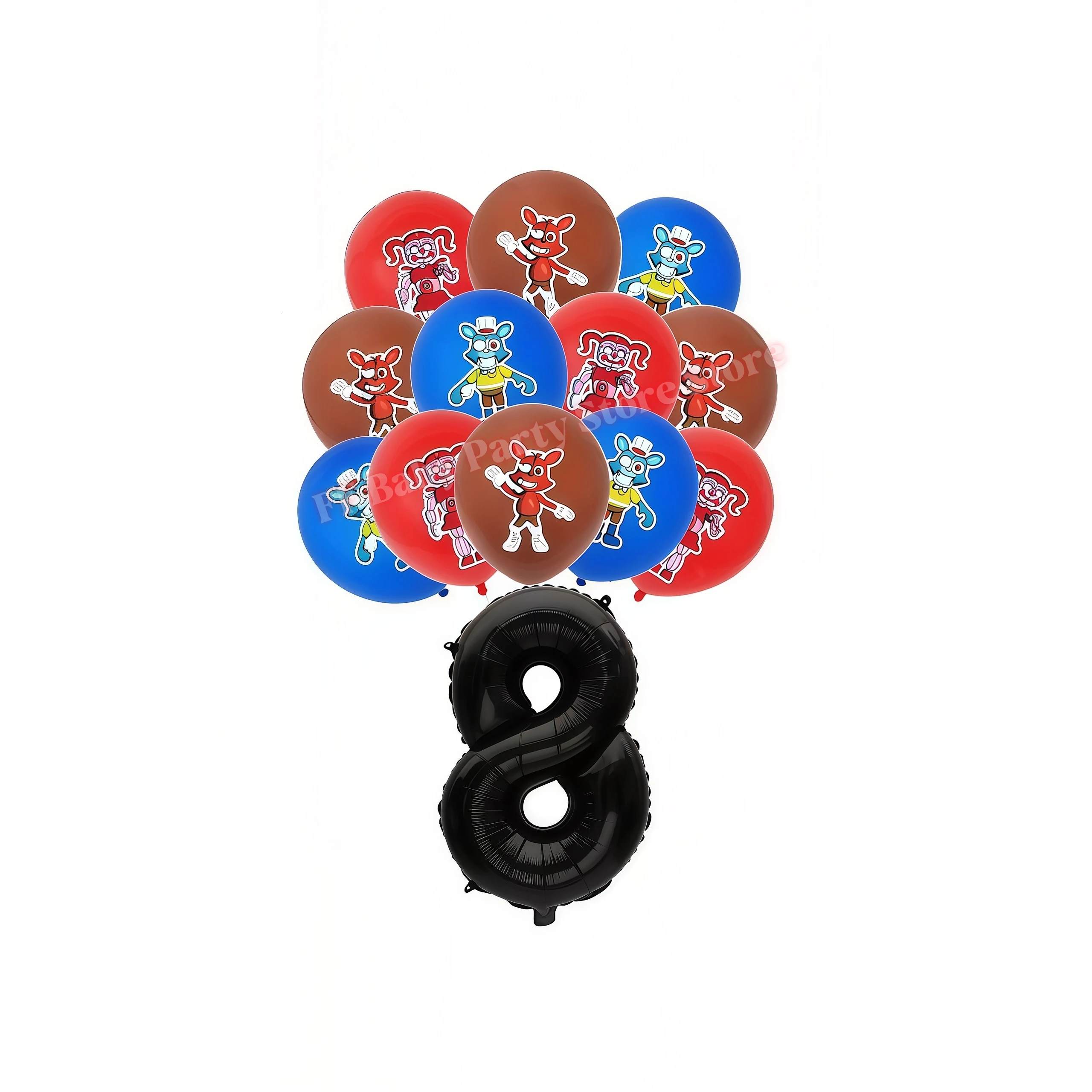 Five Nights Bear Geburtstagsparty-Dekorationen: Teller, Becher, Hintergrund, Freddy-Ballon für Kinderpartys, FNAFs Event-Zubehör und Geschenke – Detail 34