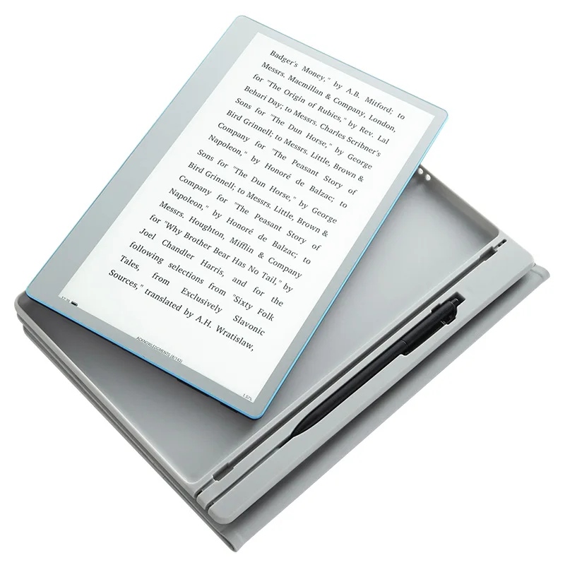 E-book reader, electromagnetic stylus, art industrial design live electronic paper book