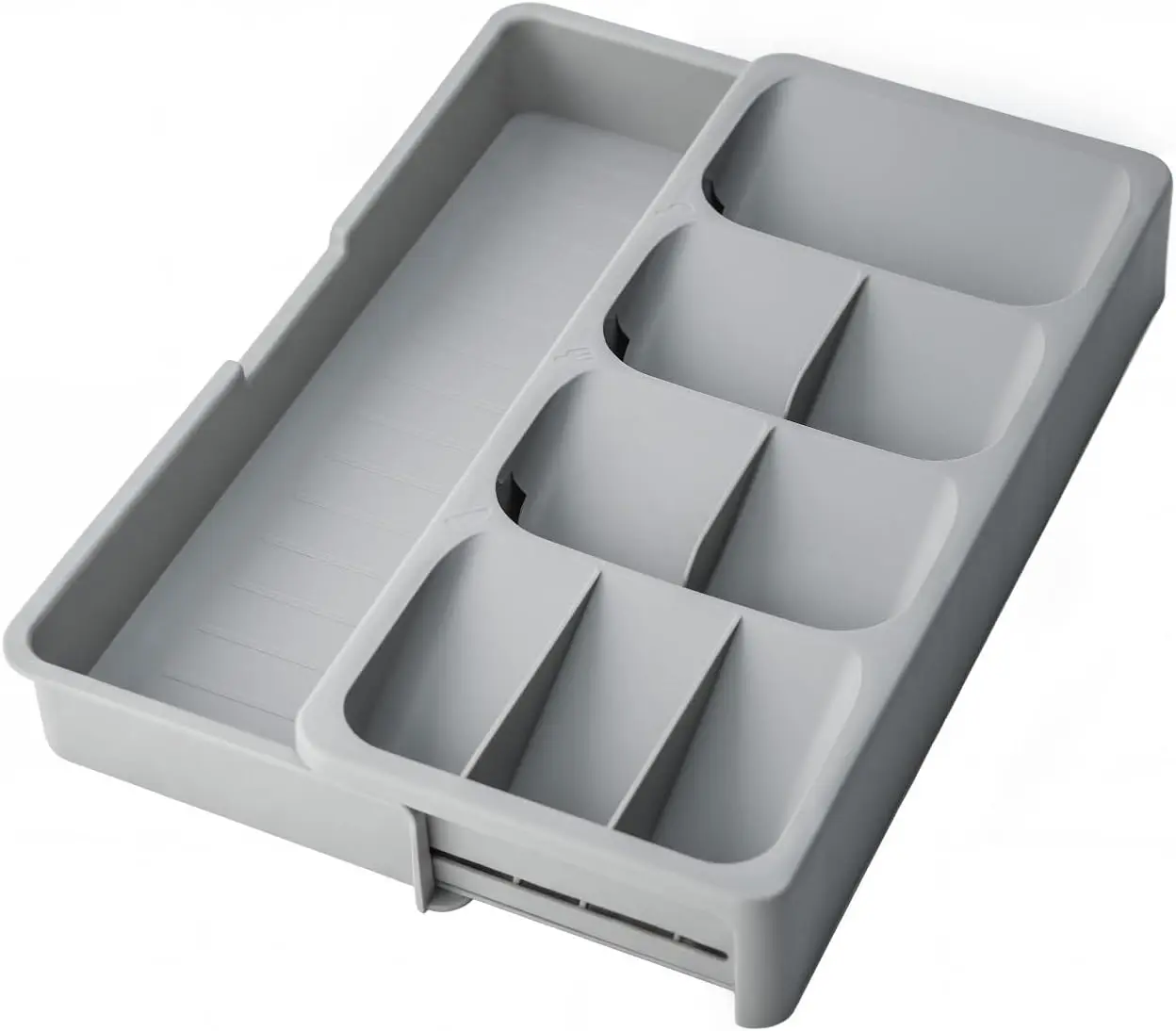 

Expandable Silverware Drawer Organizer Tray, Adjustable Utensil Holder for Kitchen Drawers, BPA-Free