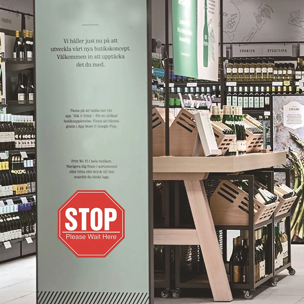 

1pcs Distance Sticker Waterproof Pvc Self Adhesive Sign For Public Places Non-Slip Floor Decal Stay Safe Reminding