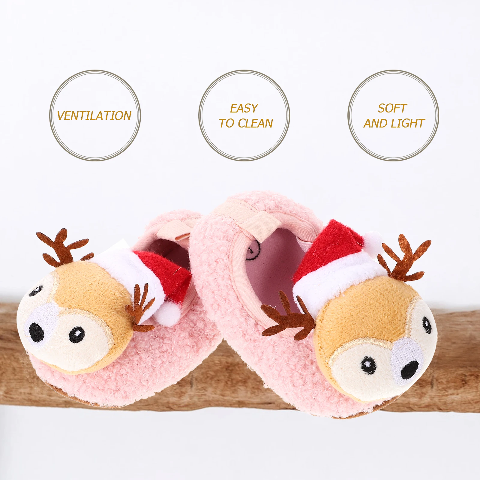 

Christmas Reindeer Baby Shoes Warm Cotton Prewalker Winter Infant Thick Sole Soft Breathable Newborn 0 12 Months Toddler