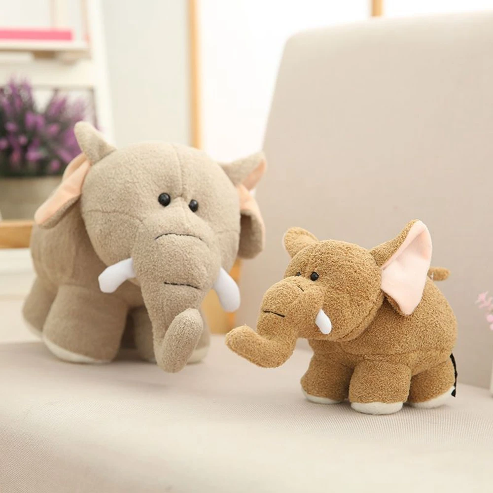 

20CM Cartoon Cute Hippo Elephant Action Figure Fo Accompany Sleeping Doll Plush Toy Small Rag Children's Birthday Gift Decorati