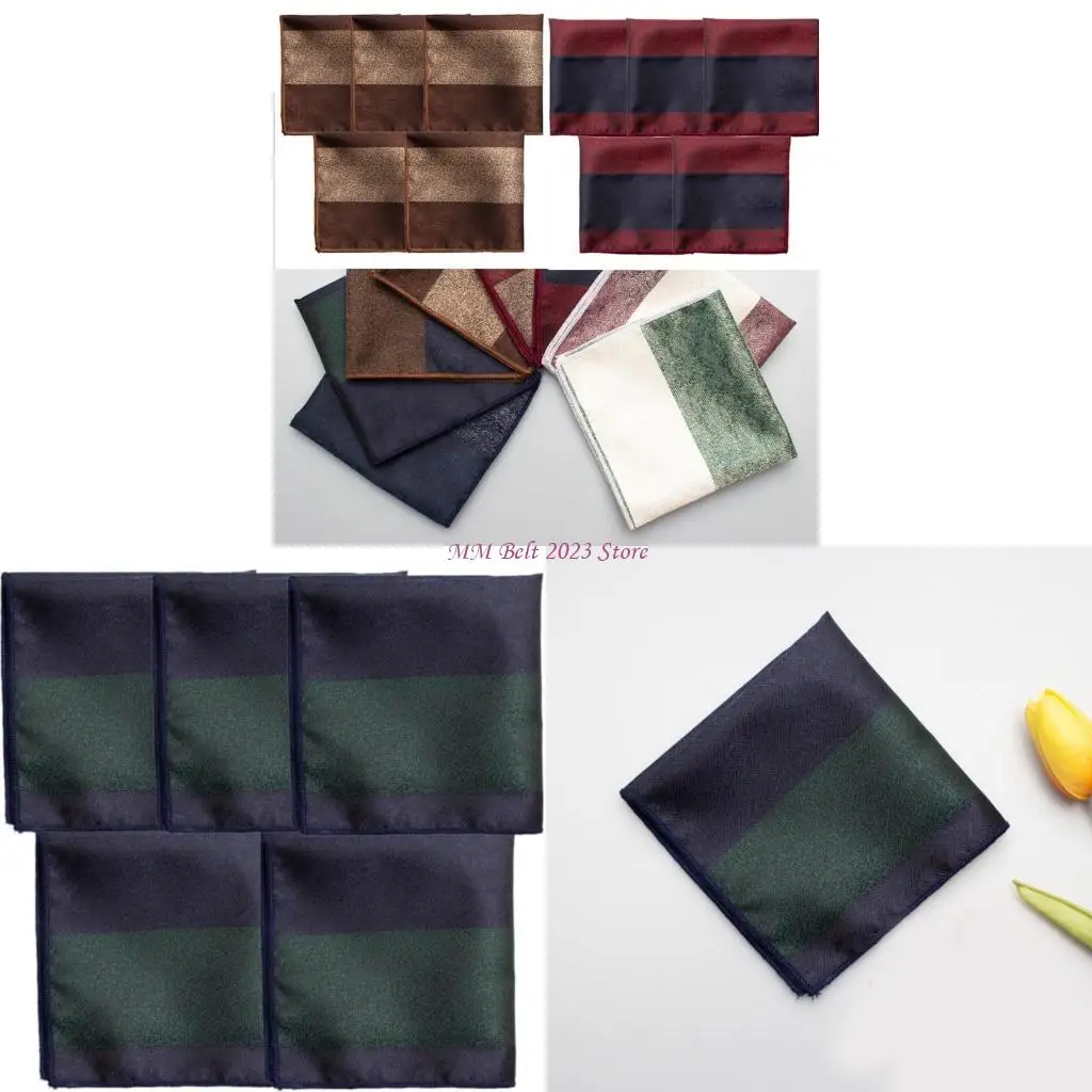 

49ME 5pcs Men's Handkerchiefs Traditional Handkerchief Breathable Fashion Headscarf