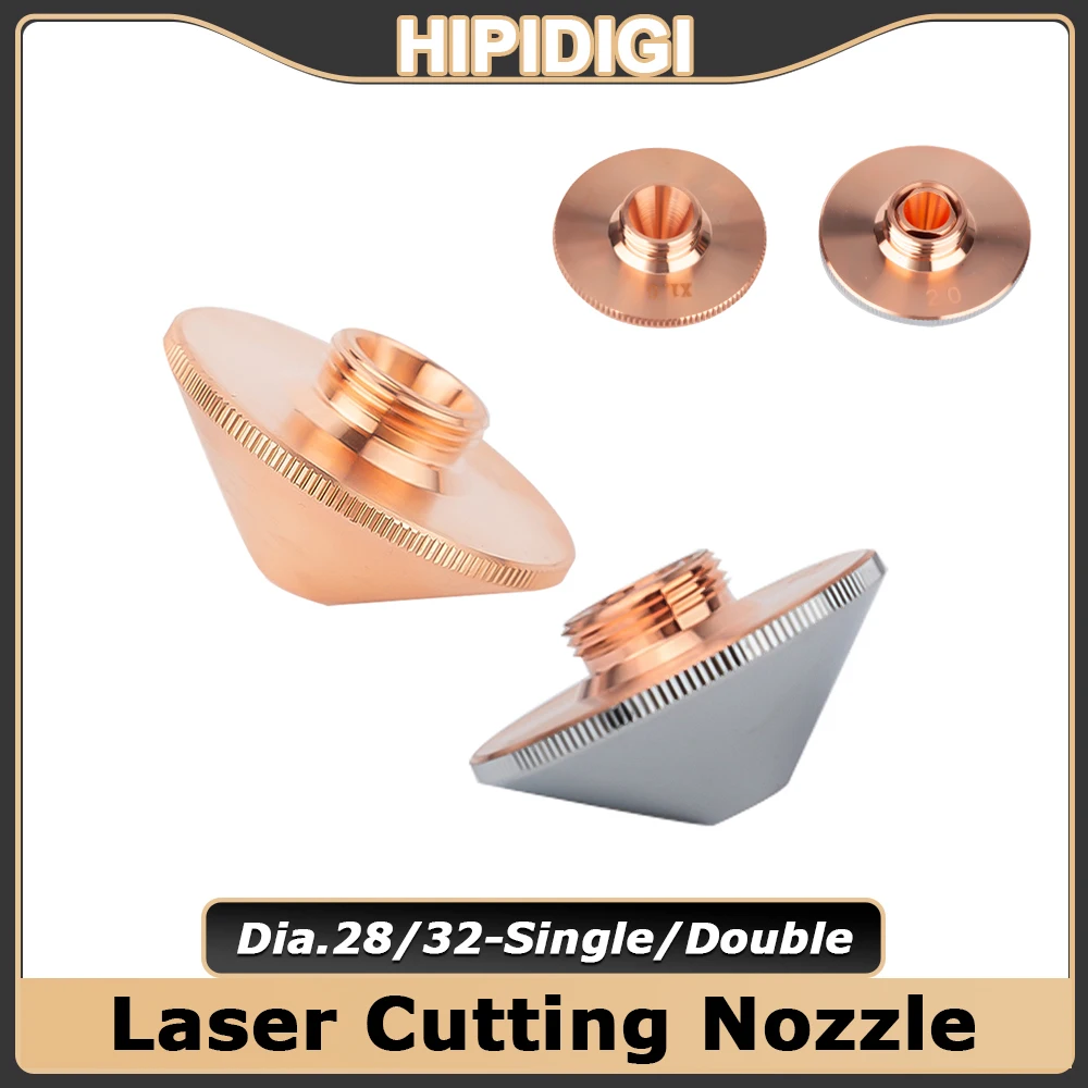 

Laser Cutting Nozzle Dia.28 M11 Dia.32 M14 Height15 Single Layer Double Chrome for Raytools Precitec WSX BOCI Bodor Laser Head
