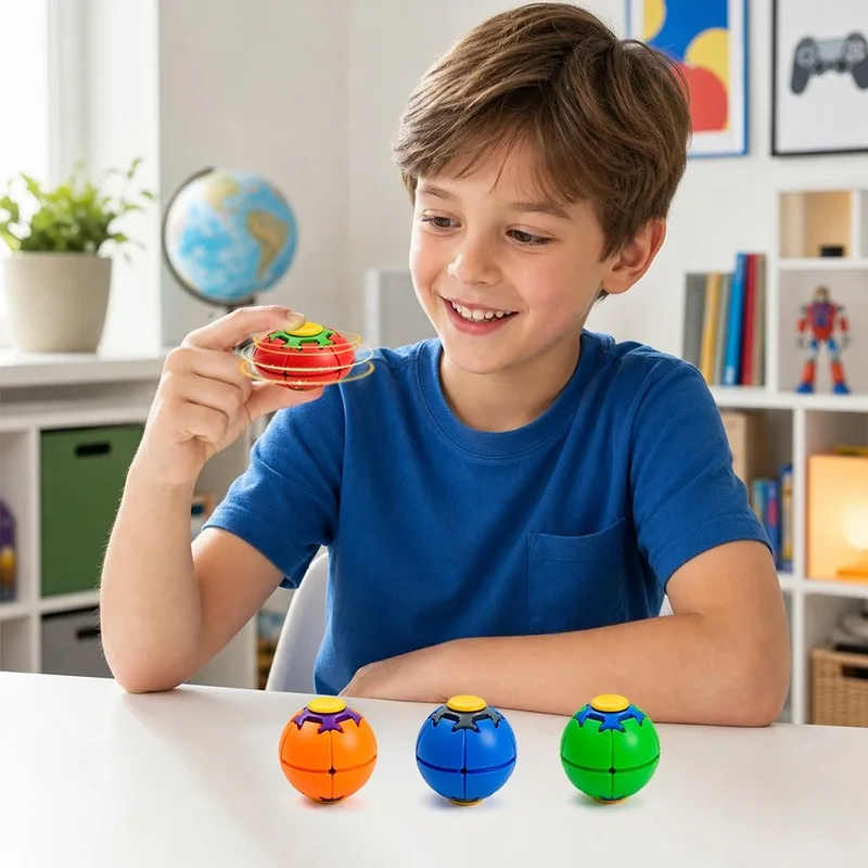 Stress-relief gadget: cross-border press-and-rotate stress-relief ball3DPrintable toy stress-relief gadget, spinning top for rel
