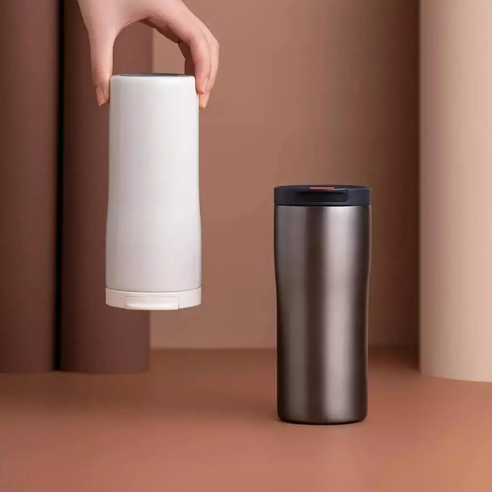 Xiaomi qujia xícara de café 480ml garrafa térmica à prova de vazamento portátil manter quente/fria caneca de café com design de bloqueio de segurança para o trabalho de viagem de carro