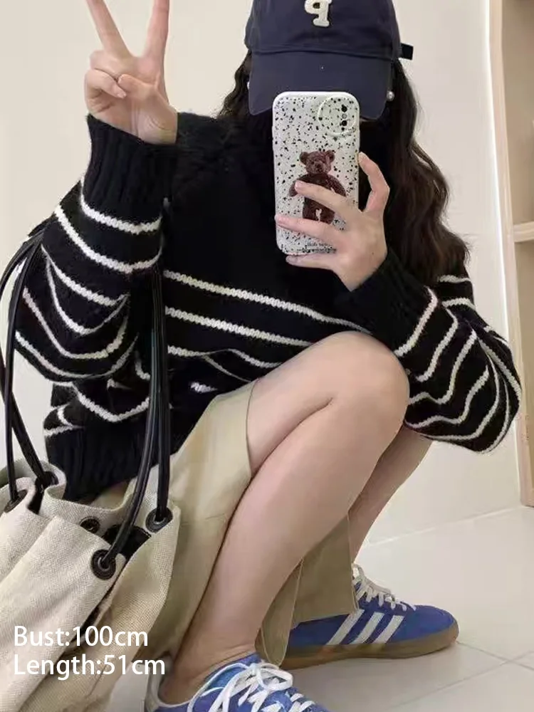 Automne hiver nouveau Chic col rabattu fermeture éclair pulls tricoté pull femmes décontracté ample à manches longues femmes chandails hauts