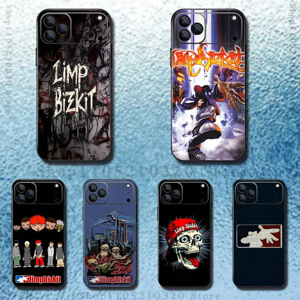

Limp B-Bizkit Band Phone Case For iPhone 17,16,15,14,13,12,11 ,Pro Max,XS,X,XR,SE,Mini,8,7,Soft Silicone Black Cover