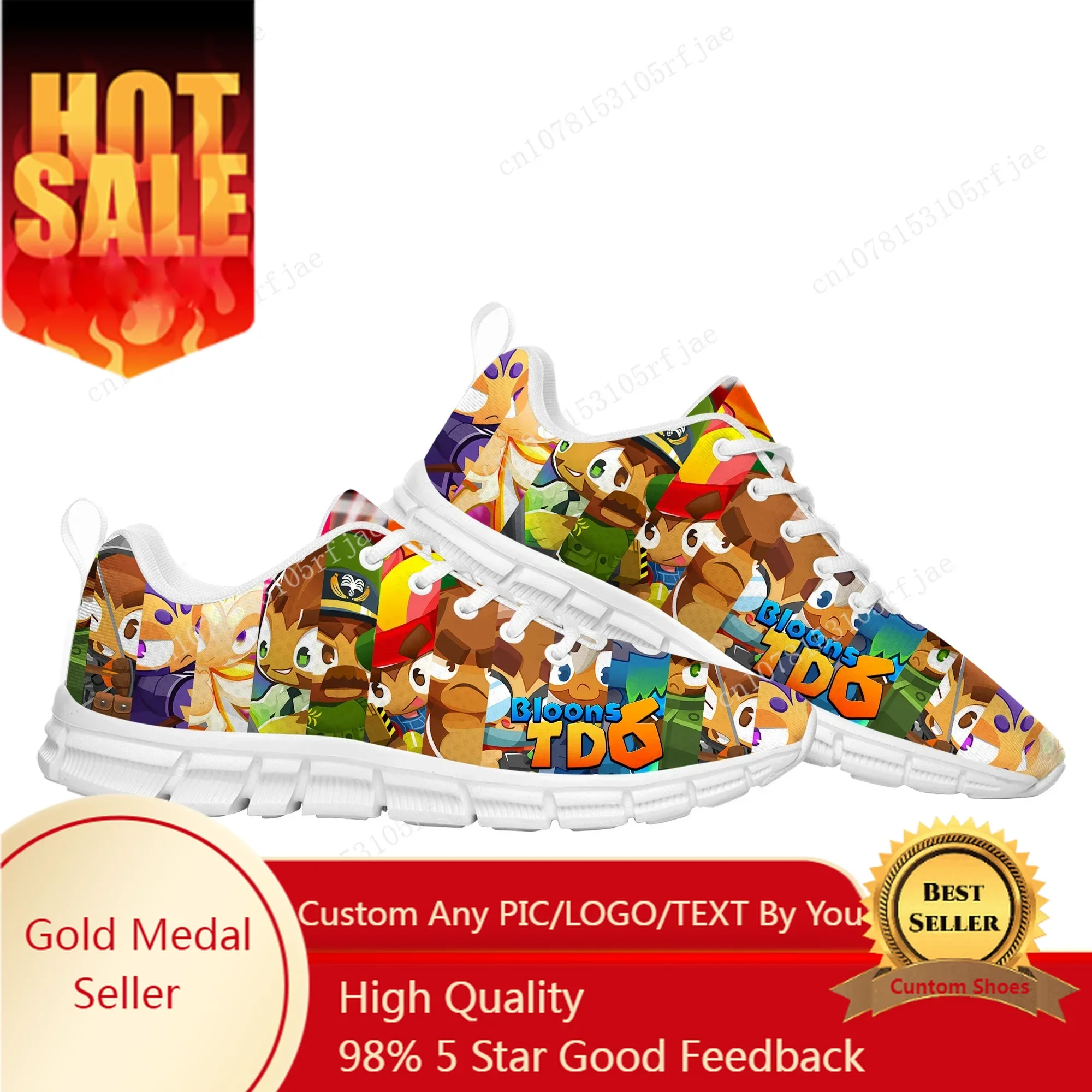 Bloons TD 6 Sports Custom Shoes Cartoon Game Mens Womens Teenager Sneaker Fashion Tailor Made Couple Built Shoes