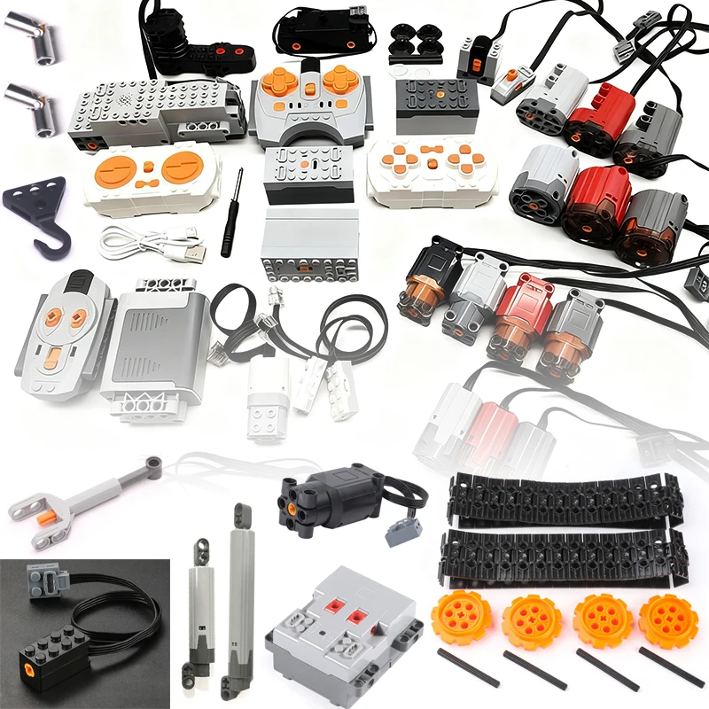 MOC M L XL Motor Servo Power Functions Motor High-Tech Parts Multi PF 8293 8883 Model Building Blocks Compatible With LEGO