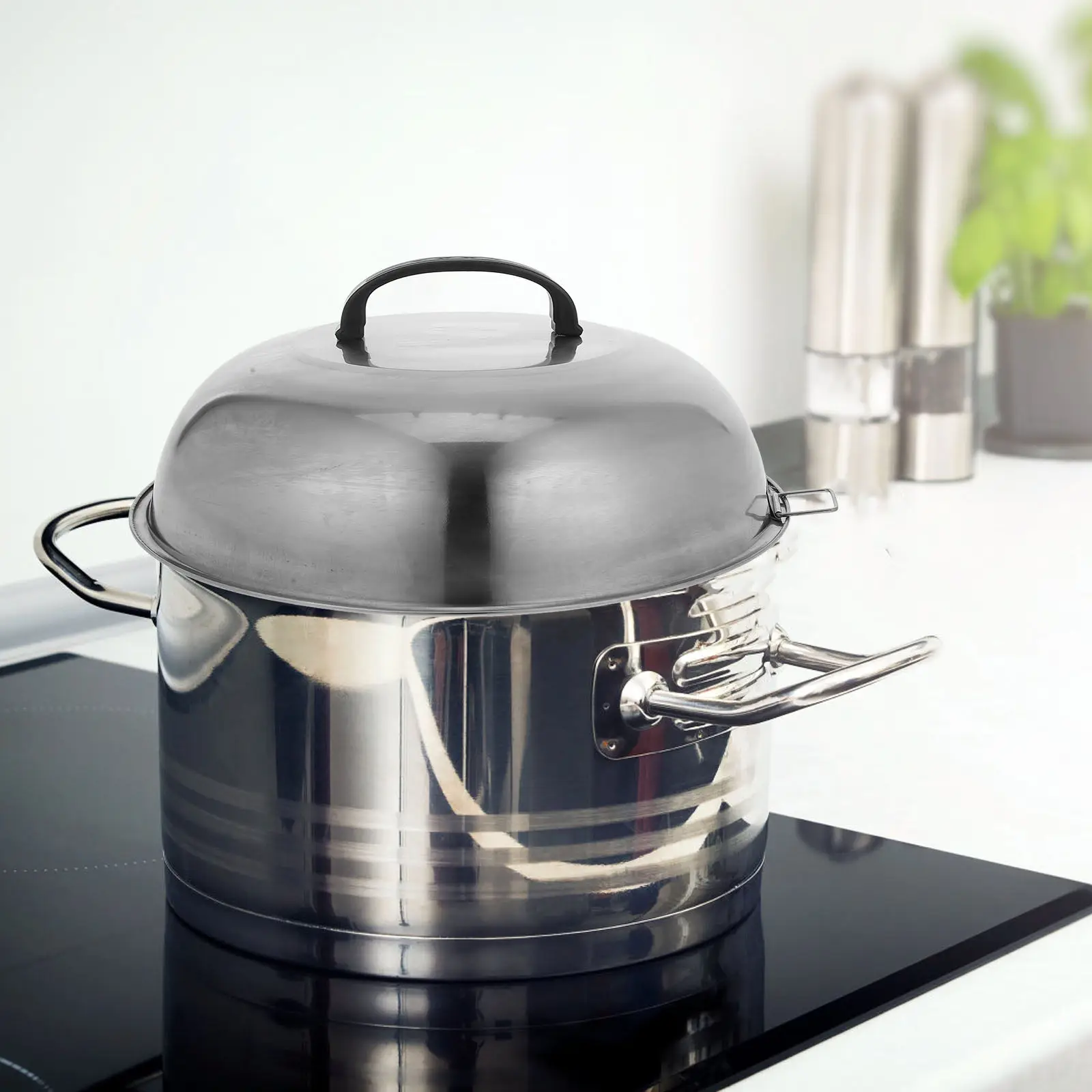 Thickened Stainless Steel Pot Cover Household Vertical Pan Lid Kitchen Multi-Function Cooking Tool Universal Pot Lid