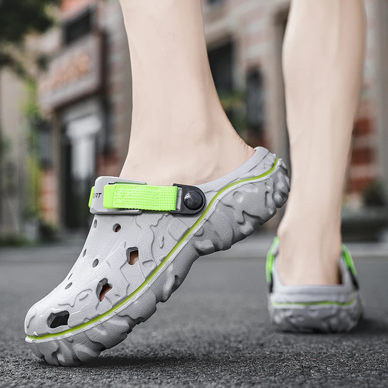 Men Clogs Slippers Summer New EVA Soft-soled Slides Sandals Indoor Outdoor Walking Beach Shoes Mens Shoes Big Size 46 47