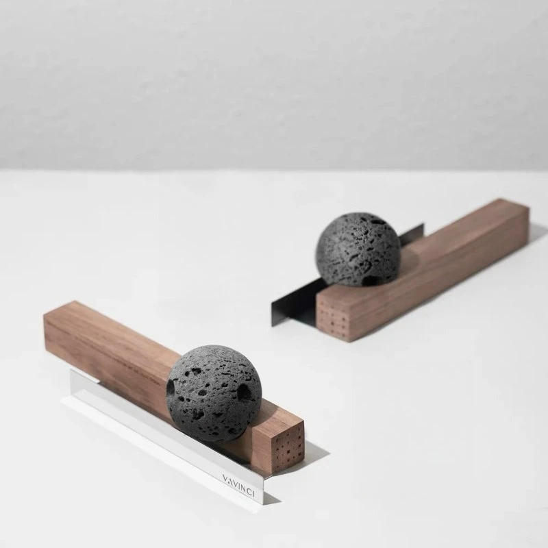 

Minimalist Stone Figurines Wooden Desktop Miniatures Figurines Bedroom Bedside Table Ornament Home Modern Decoration Ornament