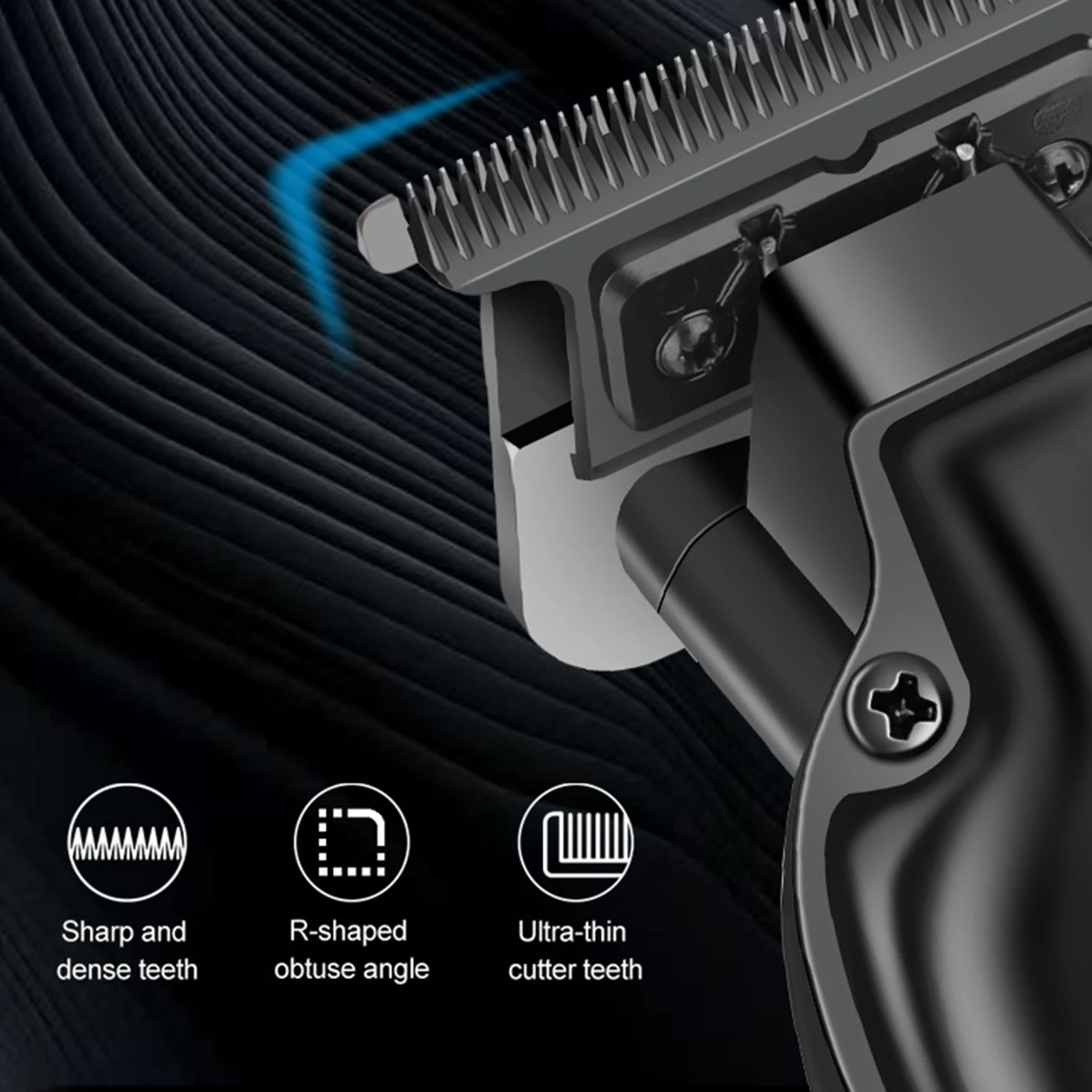 طقم ماكينة قص الشعر الذكية بشاشة LED لقص الشعر، ماكينة تشذيب الشعر الكهربائية القابلة لإعادة الشحن، ملحقات تصفيف الشعر