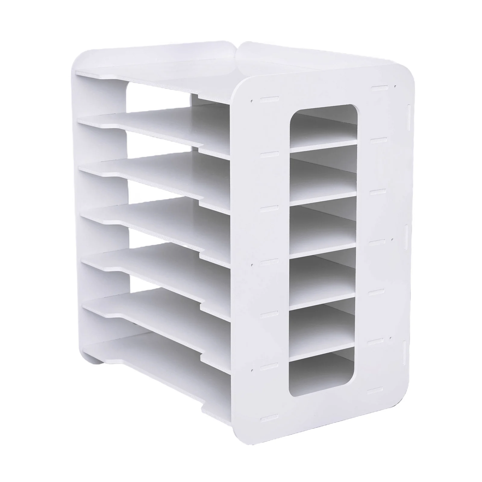 

7-Layer File Organizer with PVC Material, Easy Assembly, Space-Saving Storage for Desk, Ideal for Home, Office, and School Use