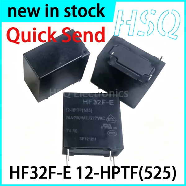 1PCS HF32F-E 12-HPTF(525) Relay, 4-pin 20A, One Set, Normally Open