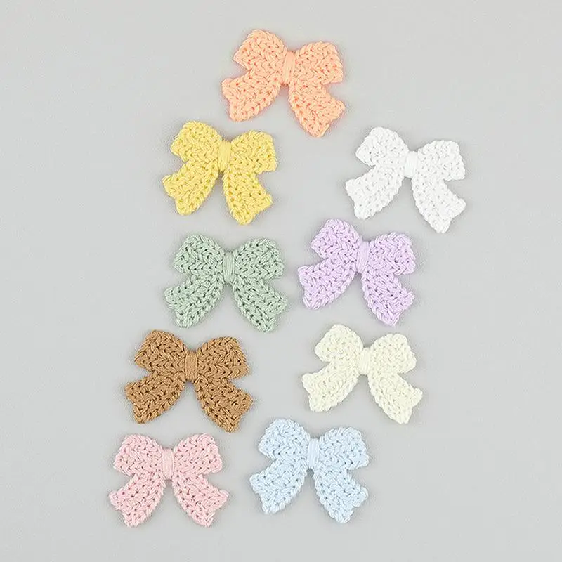 3.6CM Embroidered Bow Tie Scrapbooking DIY Sewing On Patches Home Decoration Accessories Ornament Supplies 10Pcs