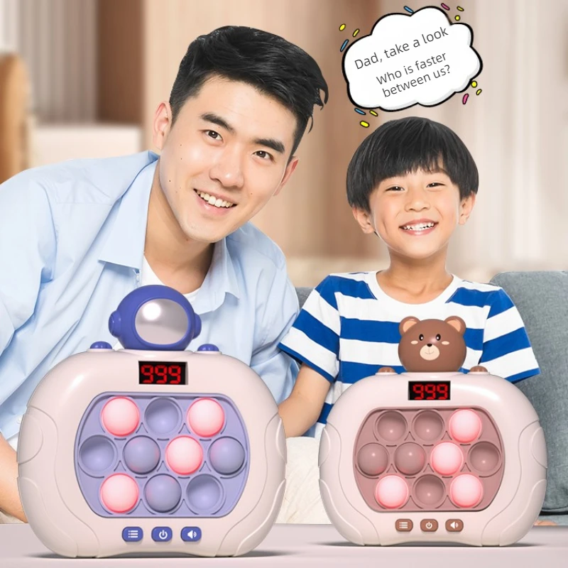 999 Level LCD Quick Push Game Handheld Stress Relief Toys Puzzle Fidget Toy Kids Hand-eye Training Adult Anti Stress Game Toys