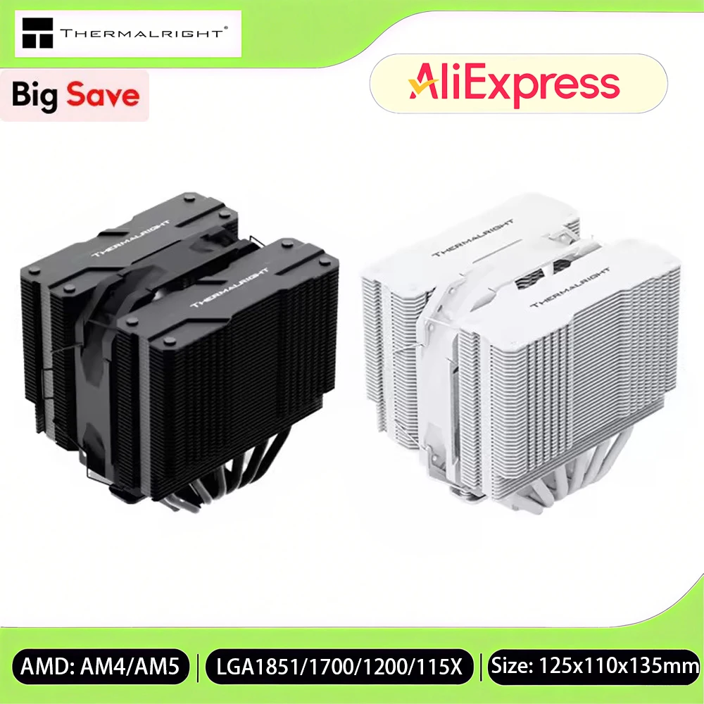 

Thermalright Peerless Assassin 120 MINI CPU Cooler 6 Heat Pipes 120mm PWM Fan Air Cooler for AM5 AM4 Intel LGA 1851/1700/115X