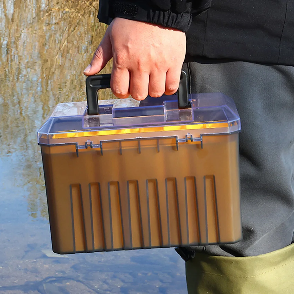 

24 Grids Plastic Fishing Box Minnow Squid Jig Hard Bait Container Webfoot Octopus Egi Storage Organizer Box