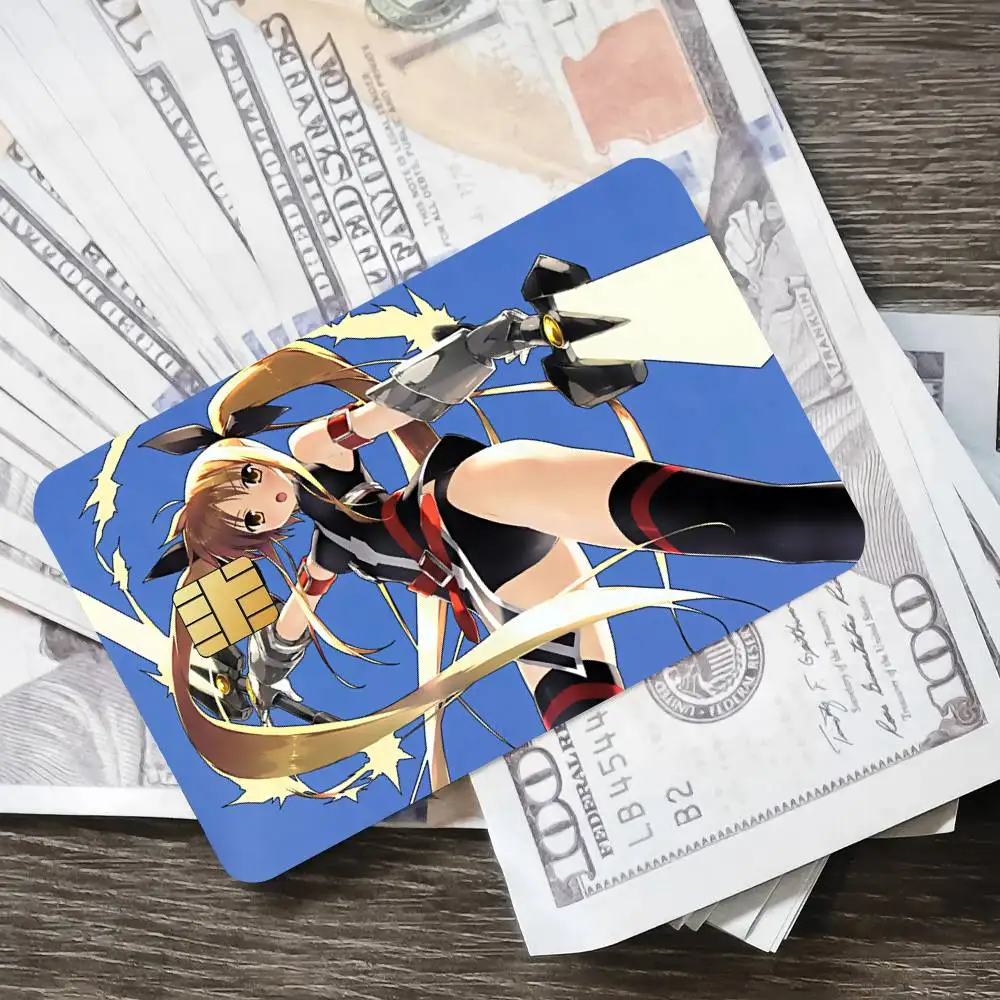 أنيمي السحرية فتاة غنائية نانوها المشارك الائتمان الجلد غطاء بطاقة ملصقات 4 قطعة فيلم حافلة تمرير الجبهة الديكور البنك الخصم