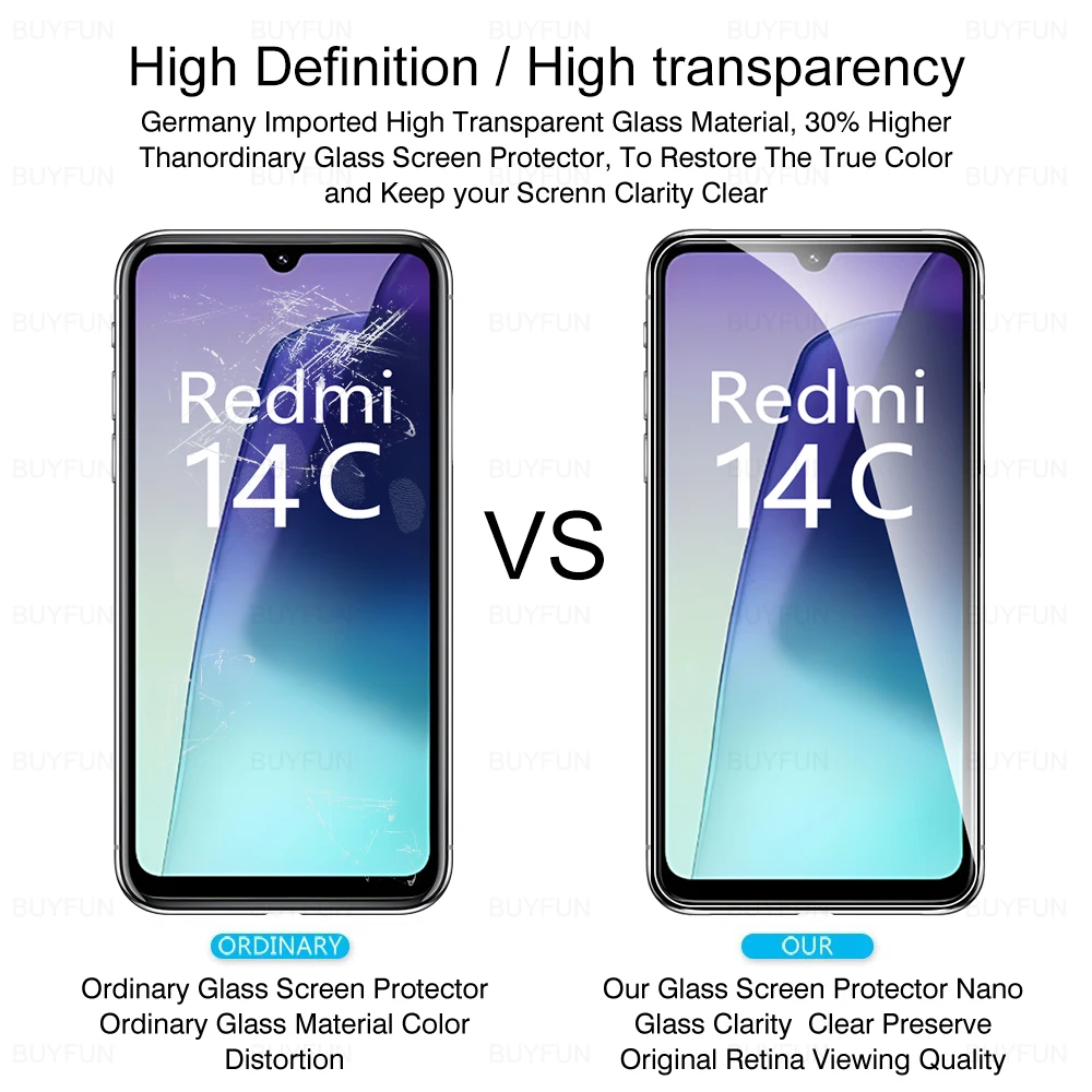 Закаленная пленка Readmi 14C 4 в 1 для Xiaomi redmi 14c 4G redmi14c xiomi xaomi redmy 14c 14 c, защитная пленка для экрана, защитное стекло для объектива