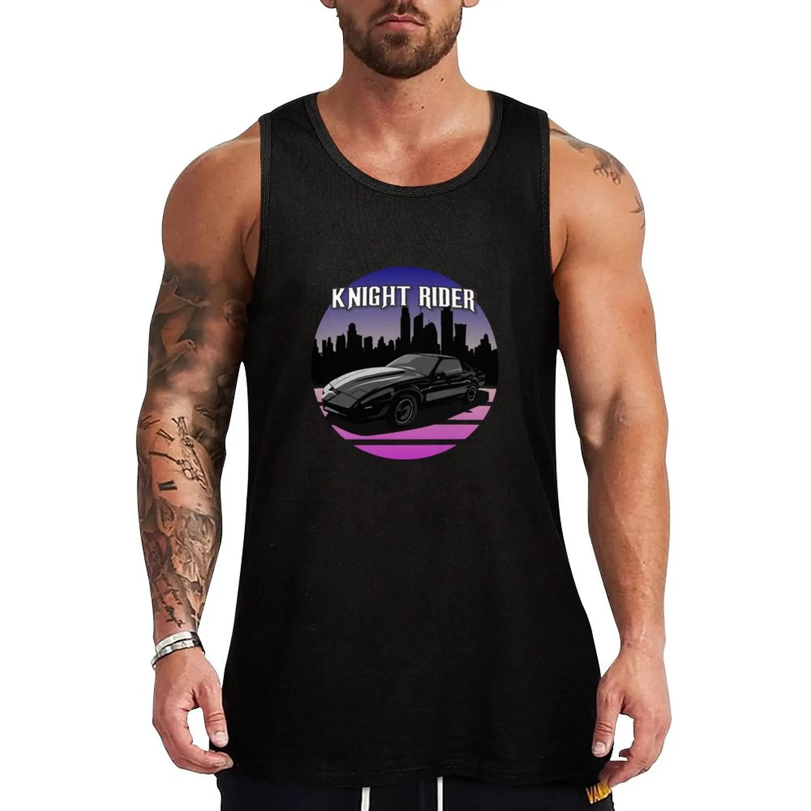 Knight Rider KITT Tank Top sleeveless gym shirt man fitness Men's gym t-shirt