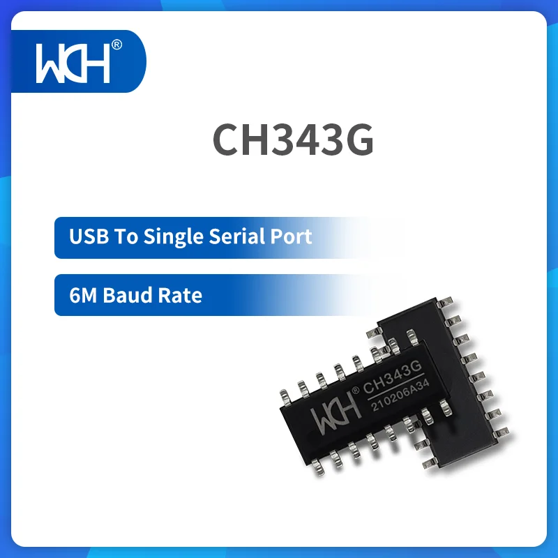 5/10Pcs/Lot CH343 USB to UART chip, Integrated clock, 50bps to 6Mbps baud rate, SOP16, ESSOP10 and QFN16