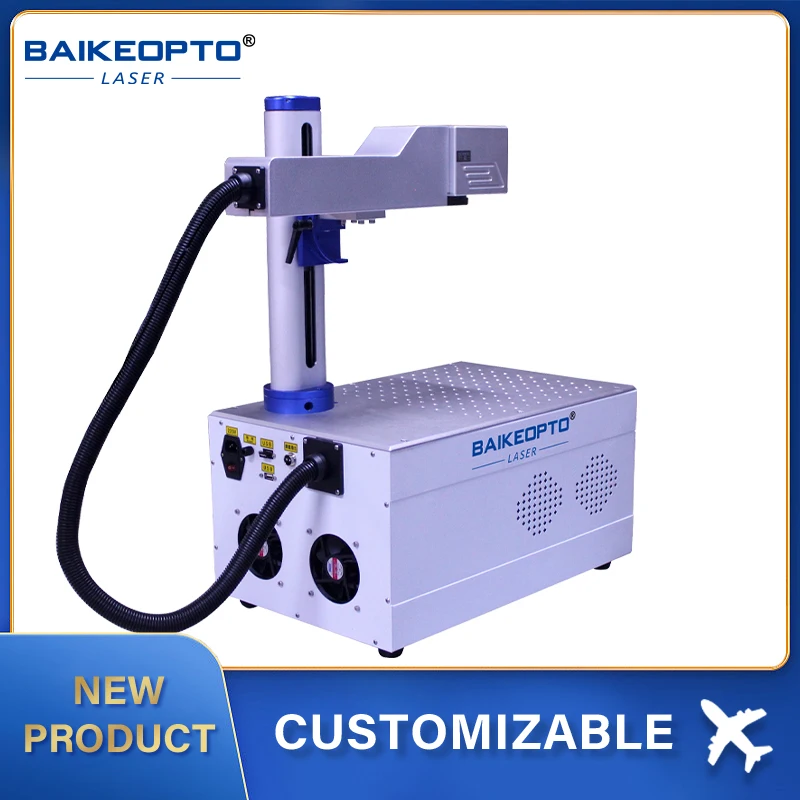 

Baikeopto Portable Split Fiber Laser Marking Machine Metal Product Logo Date Engraving Cutting Mark Machine