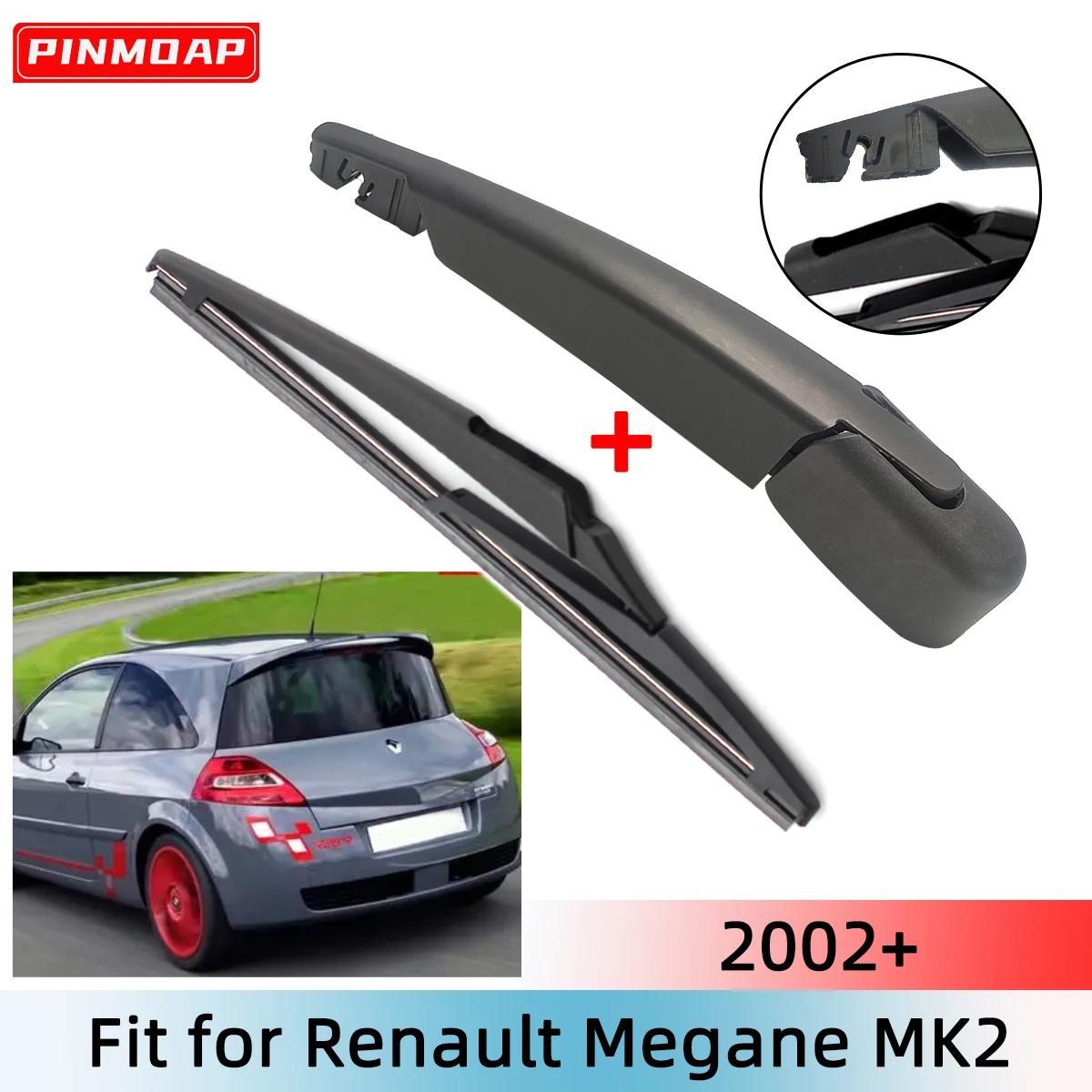 1/2PCS Rear Wiper Blade Wiper Arm Kit For Renault Megane MK2 2002+ Windshield Windscreen Rear Window