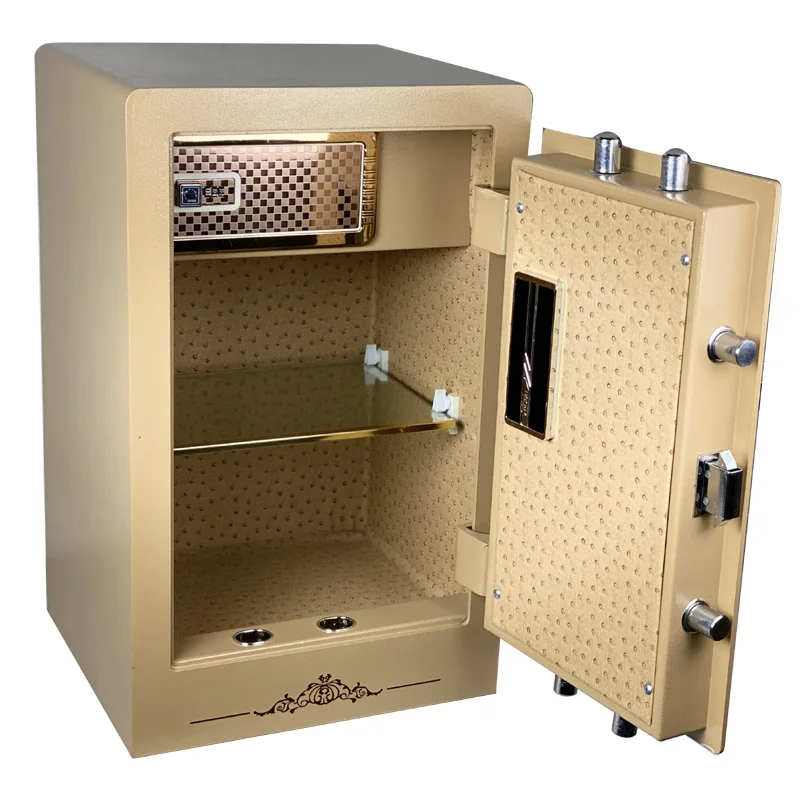 Large Home Office Steel Fingerprint Safes For Business & Jewelry Secure Work Storage Box Security For Home Use