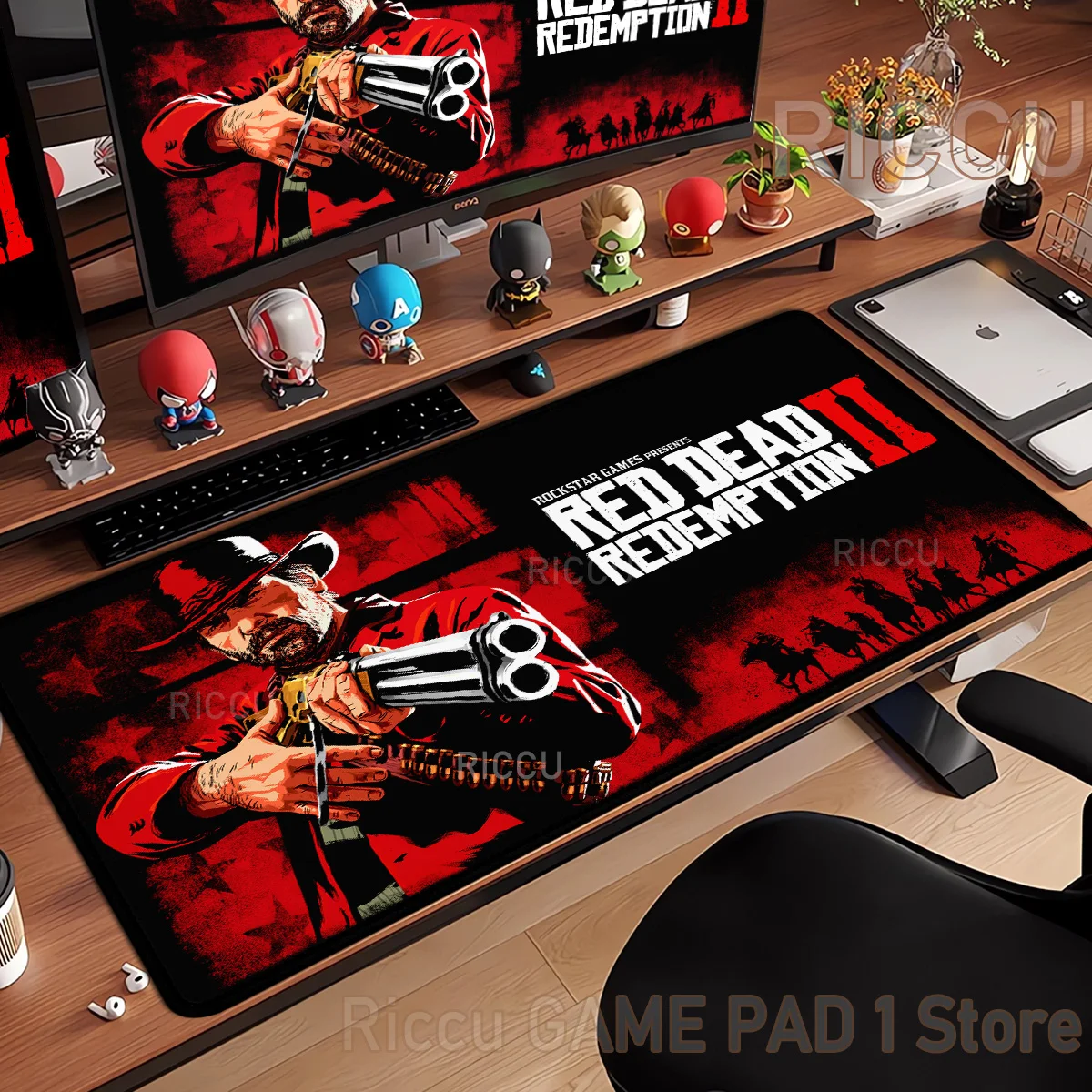 

Периферия для ПК Red Dead Redemption 2, игровая клавиатура, коврик для мыши, геймерский настольный коврик XXL, коврик для мыши в стиле аниме, компьютерные аксессуары для киберспорта