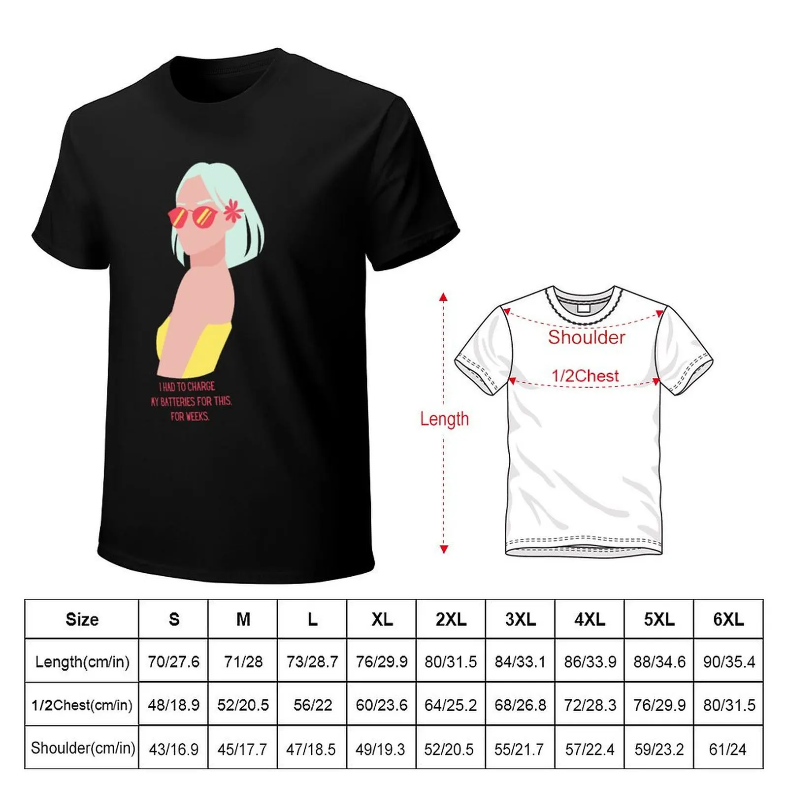 I had to charge my batteries for this. For weeks. T-Shirt Breathable Lightweight Summer Top