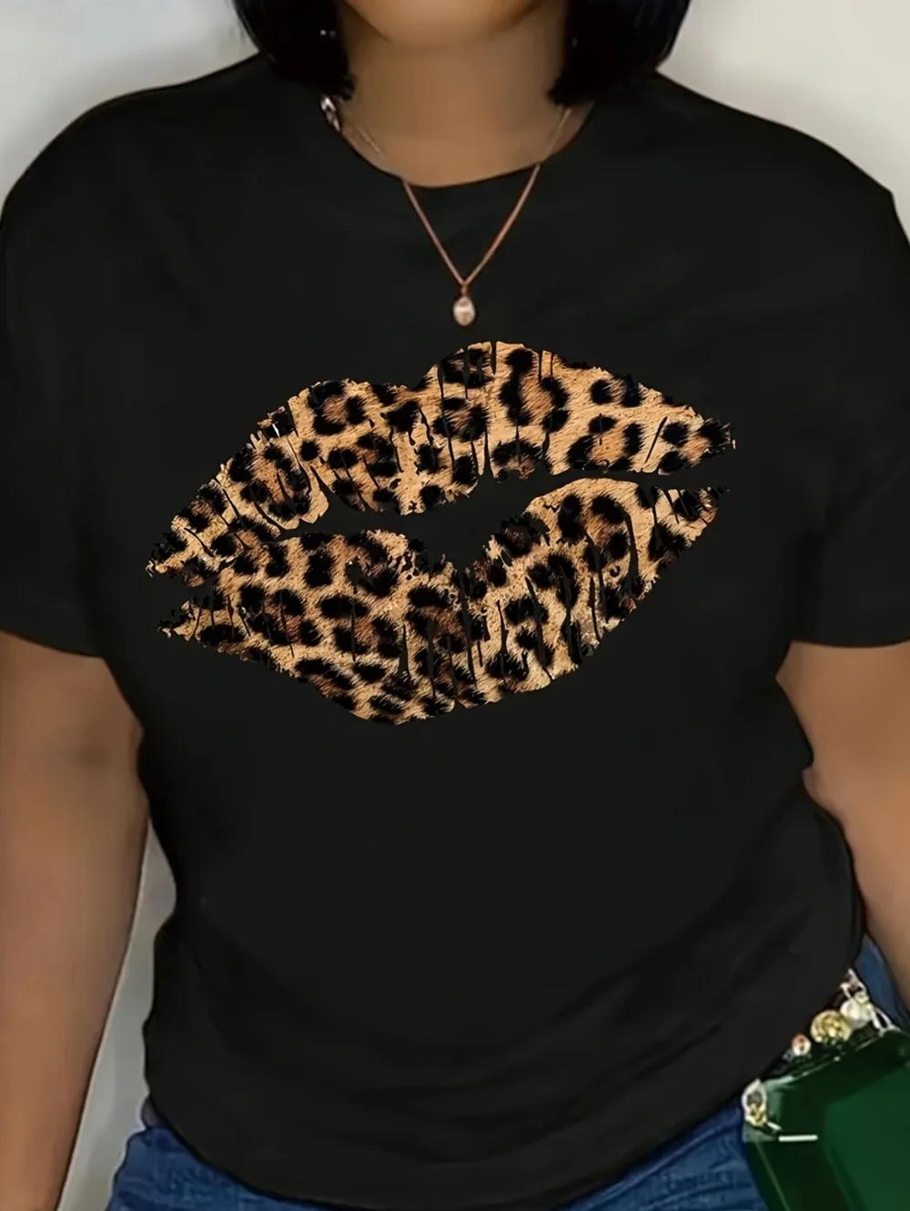 Women Summer Short Sleeve T-Shirts Fashion Lips Finger Print Ladies T-Shirts New Top Hip Hop Graphic Tees Y2k Female Clothing