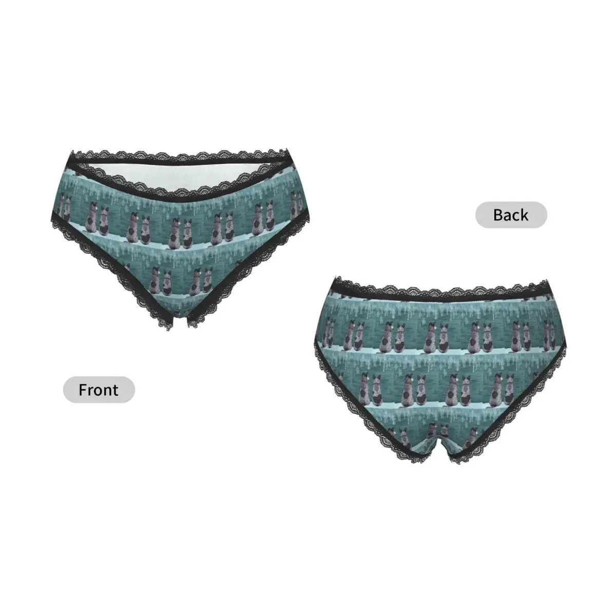 Custom Australian Cattle Dog Blue Heeler Panties Briefs Women's Comfort Briefs Underwear Breathable Female Underpants