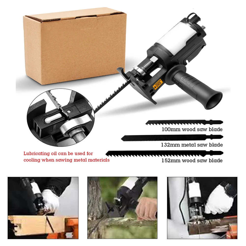 

Reciprocating Saw Adapter Accessory Electric Drill Modified To Electric Saws Drill to Jig Saws Wood Cutting Tools Adapter