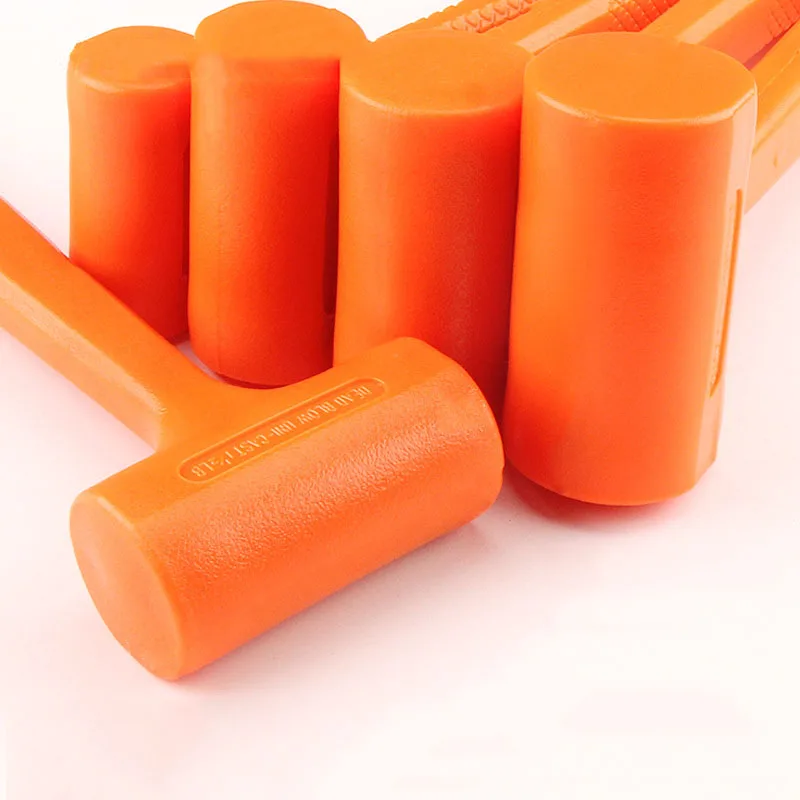 F50 Double Rubber Hammer Tile Decoration Multifunctional Floor Plastic Inelastic Rubber Mallet Mounting Hammer Shock-absorbing