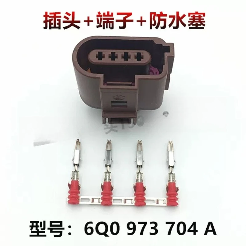 6Q0 973 704 A Suitable for Volkswagen Suiteng Langyi Skoda Polo Golf Oxygen Sensor Plug 4 Hole
