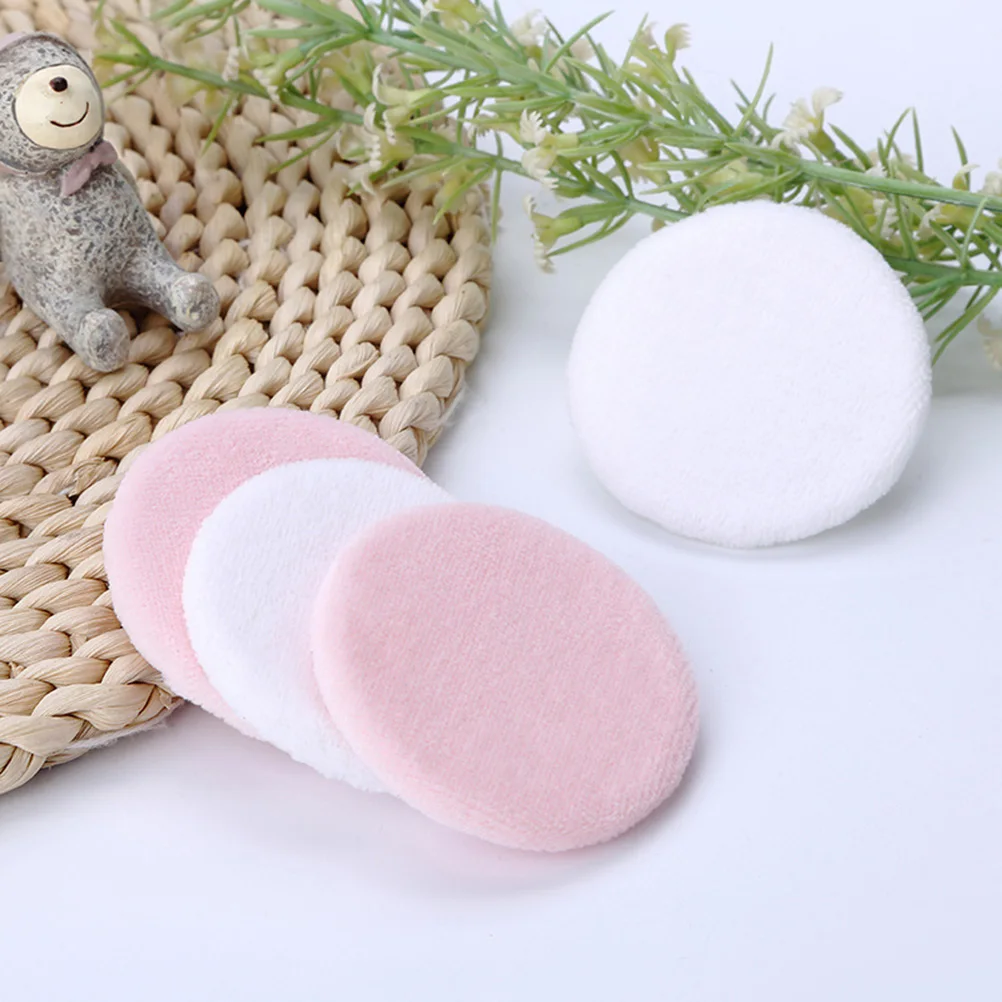 

10pcs Powder Puff Ribbon Makeup Sponges Soft Cotton Non Toxic Skin Friendly Loose Powder Foundation Application Salon Home