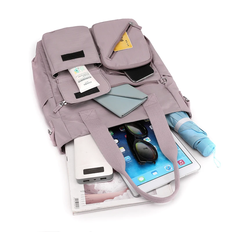 Bolso de hombro cruzado informal para mujer, bandolera multifuncional de nailon resistente al agua, de gran capacidad, novedad