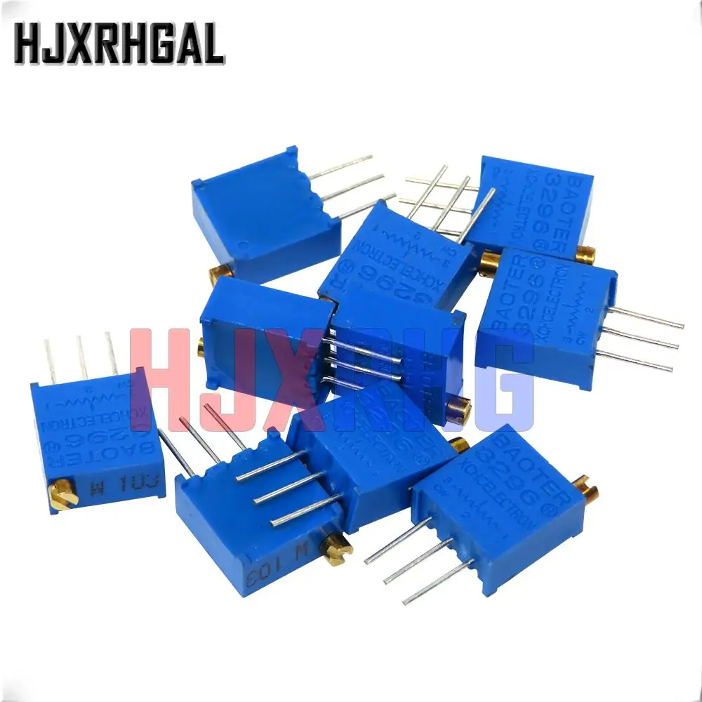 10 SZTUK Potencjometr trymera 3296W 3296 50 100 200 500 ohm 1K 2K 5K 10K 20K 50K 100K 200K 500K 1M ohm 103 100R 200R 500R