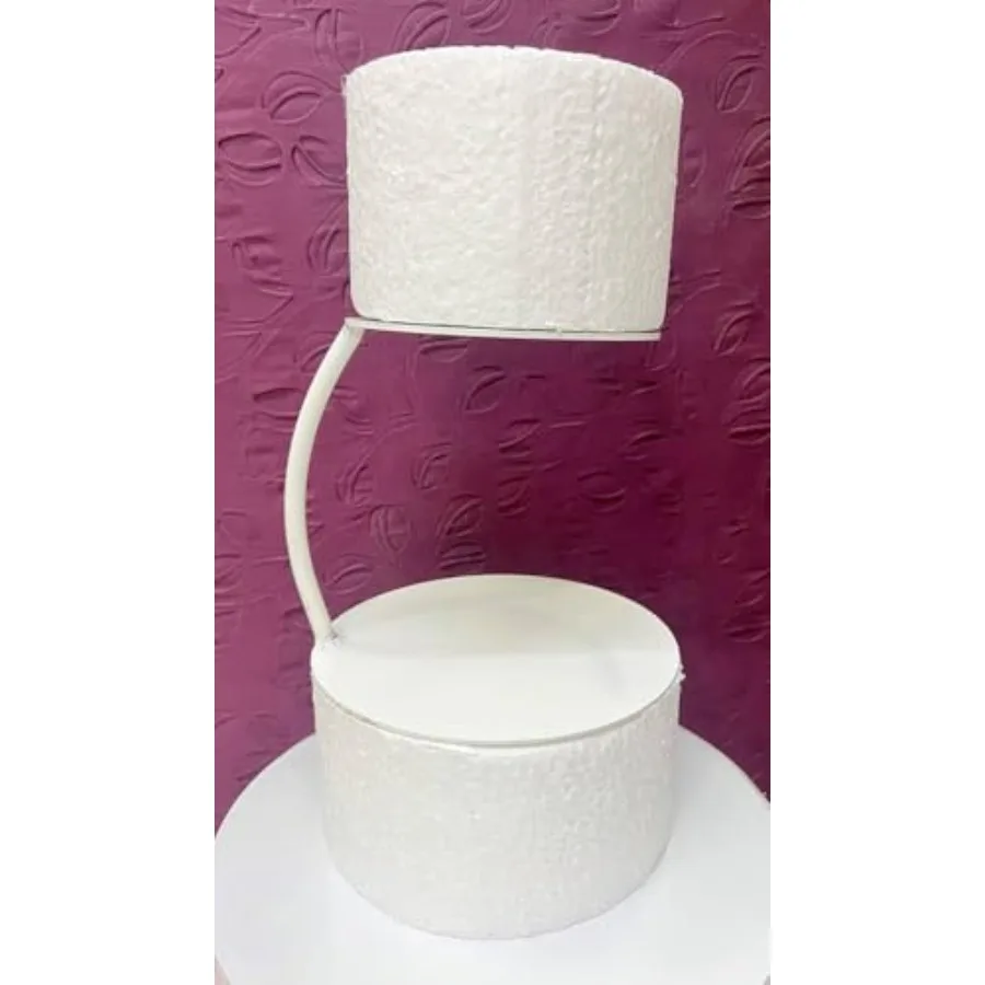 

White Curve Floating Cake Spacer Separator Stand