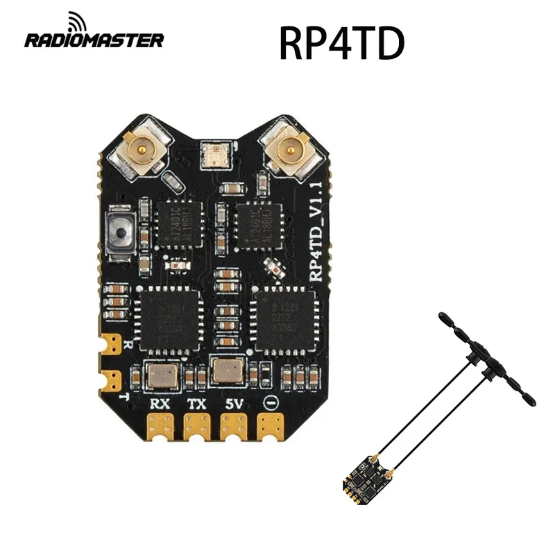 RadioMaster RP4TD ExpressLRS 2.4GHz Nano Receiver True Diversity Receiver for FPV Drone Fixed Wing RC Model Aircraft DIY Parts
