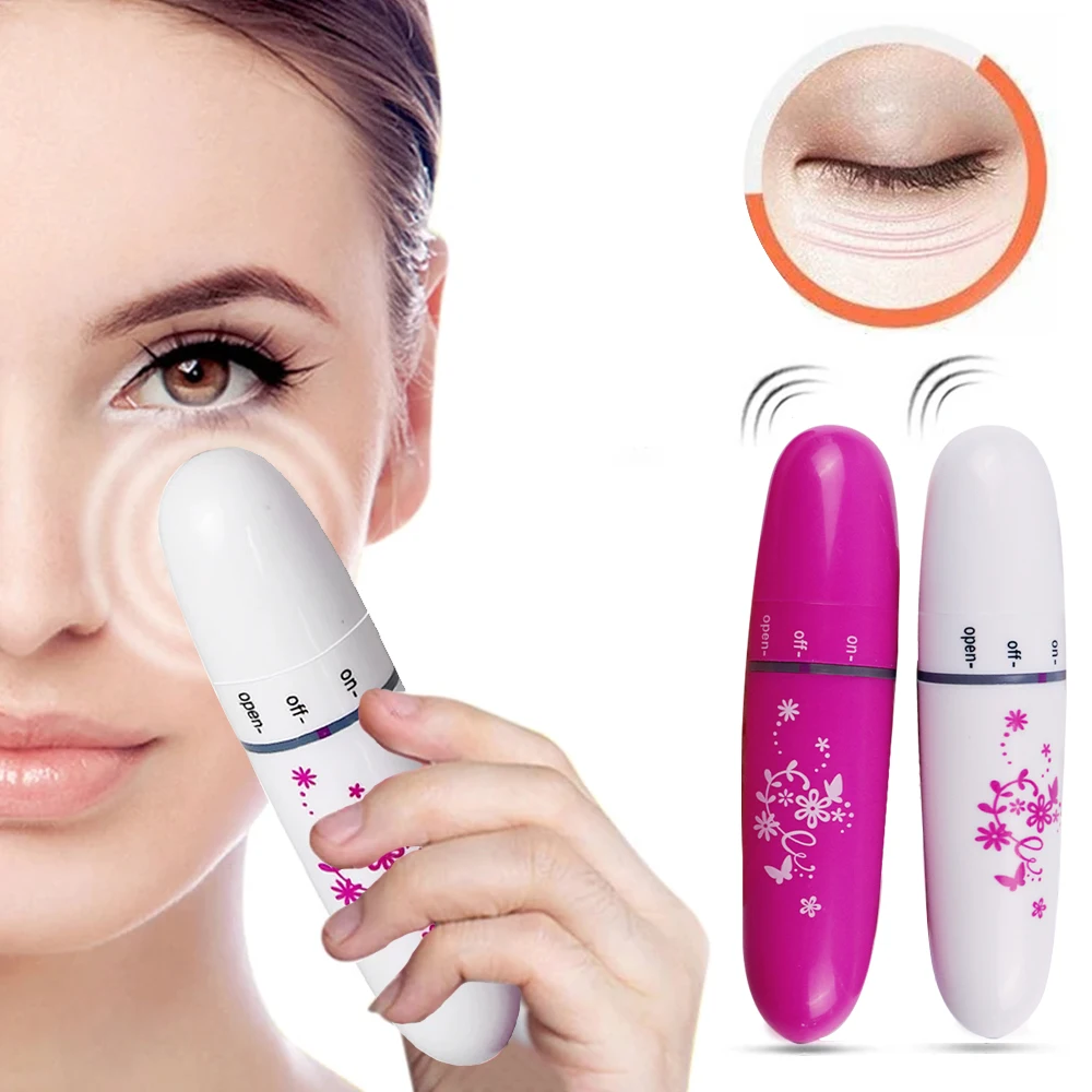Mini masseur pour les yeux, vibrations, rides, poches foncées, élimination de la Fatigue oculaire, dispositif Anti-âge, stylo de soins oculaires