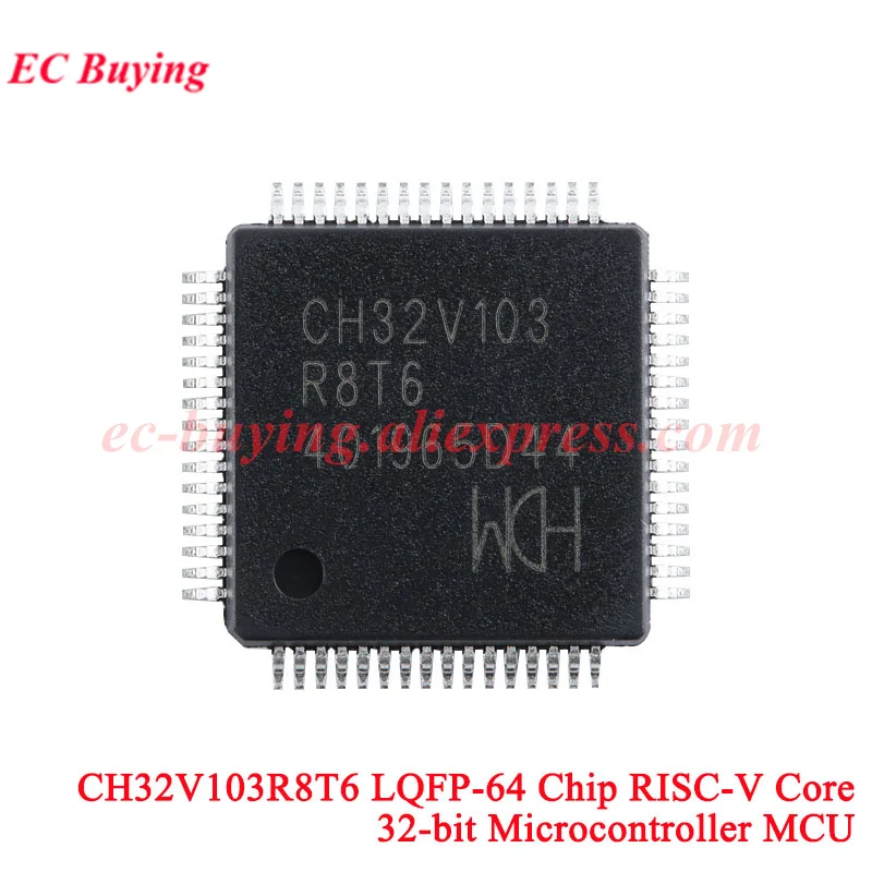 CH32V103R8T6 MINI Development Board 32-bit RISC-V Core Evaluation Board AB32VG1 120MHZ RAM 192KB 8Mbit Flash RT-Thread Demo Chip