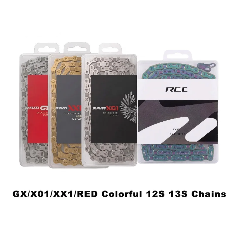 X01 XX1 GX RED 12S/13S Silver Gold Vibrant Colors MTB Road Bike Chain with Power Lock Link Original Bicycle Parts